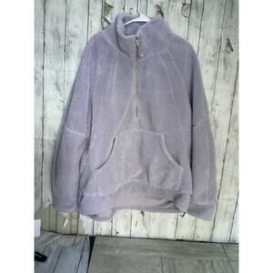 Lululemon Scuba Oversized Fleece Funnel-Neck Half-Zip faint lavender XL/XXL